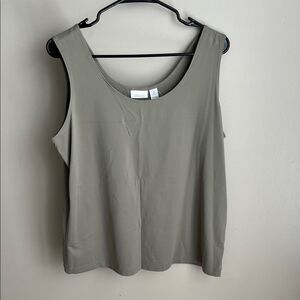 Chico’s microfiber contemporary tank brindle taupe, women’s size 3, XL NWT